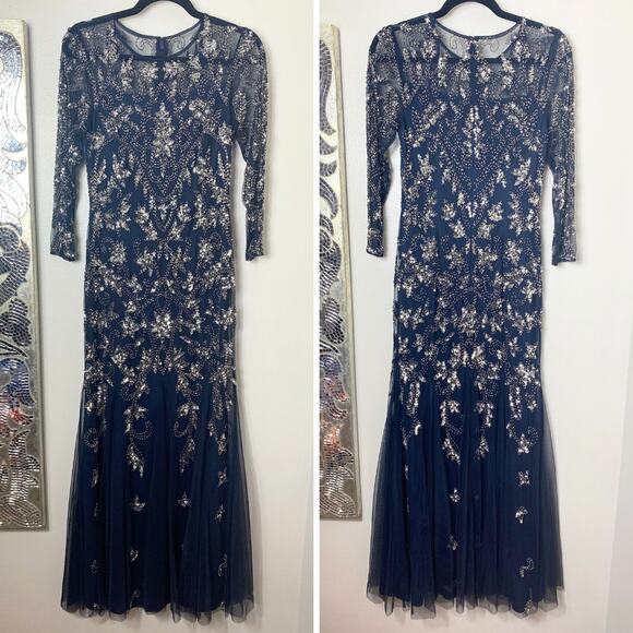 ADRIANNA PAPELL DRESS GOWN 4 MOTHER OF THE BRIDE EVENING FORMAL WEDDING GUEST - Picture 4 of 16